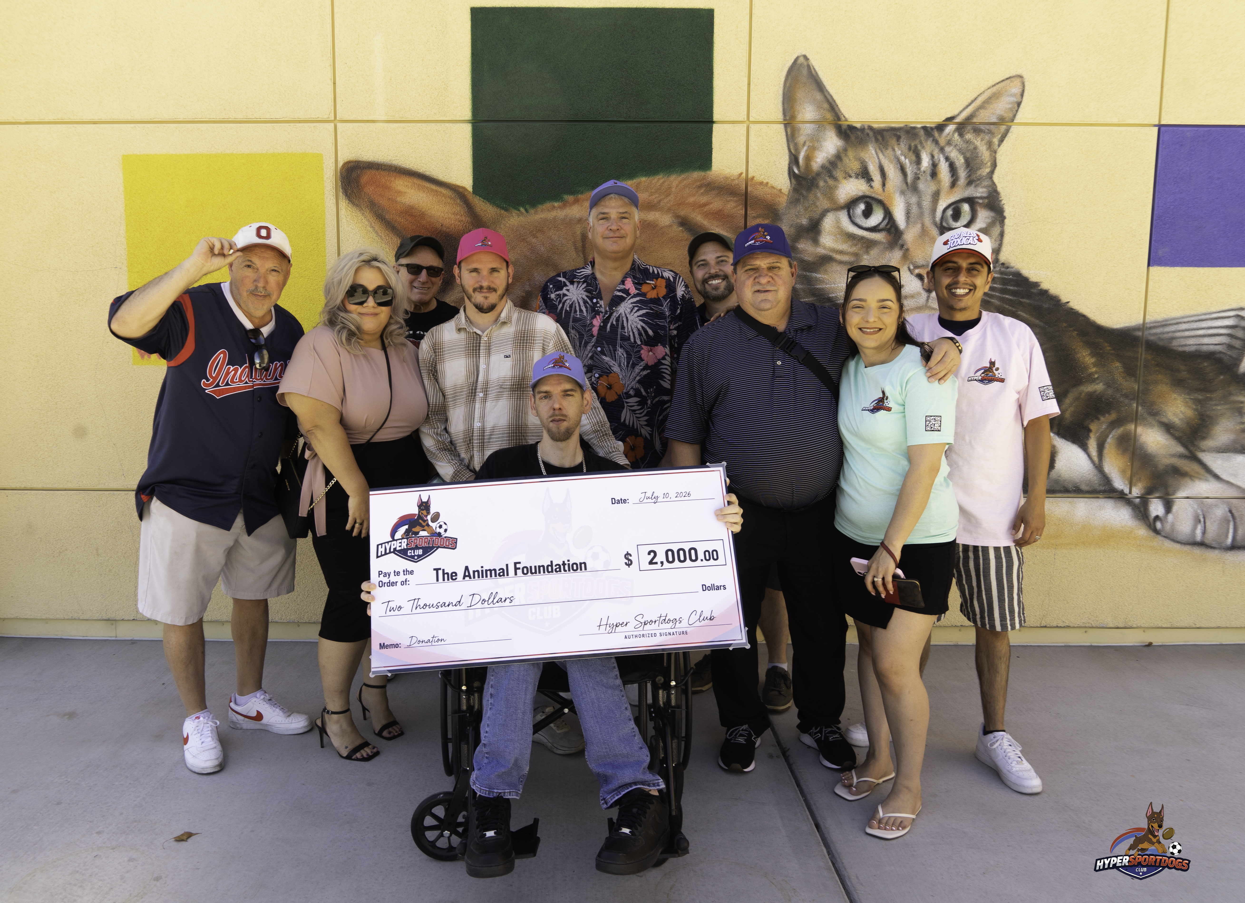 HyperSportDogs presenting a $2,000 donation to The Animal Foundation in Las Vegas